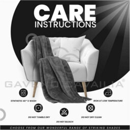 Gc Gaveno Cavailia Luxury Faux Fur Throw 150X200 Cm Charcoal Fleece Blanket For Double Bed & Sofa Bed - thumbnail 5