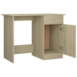Berkfield Modern Desk Sonoma Oak 100X50X76 Cm Engineered Wood - thumbnail 5