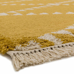 Mustard Shaggy Handmade Modern Easy To Clean Rug For Dining Room-200Cm X 290Cm - thumbnail 2