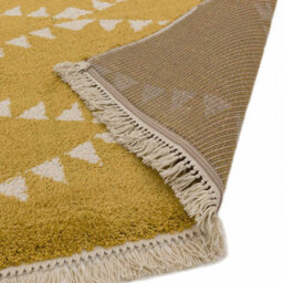 Mustard Shaggy Handmade Modern Easy To Clean Rug For Dining Room-200Cm X 290Cm - thumbnail 3