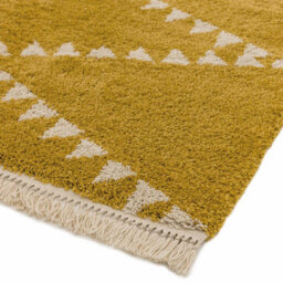 Mustard Shaggy Handmade Modern Easy To Clean Rug For Dining Room-200Cm X 290Cm - thumbnail 4