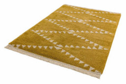 Mustard Shaggy Handmade Modern Easy To Clean Rug For Dining Room-200Cm X 290Cm - thumbnail 5
