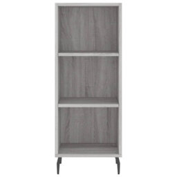 Berkfield Highboard Grey Sonoma 34.5X34X180 Cm Engineered Wood - thumbnail 8