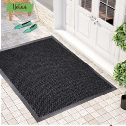 UETIAN Grey Rubber Barrier Mat, Heavy Duty, Dirt Trapper & Absorbent Mat, Polypropylene Pile, Outdoor & Indoor (90Cm X 200Cm) - thumbnail 2
