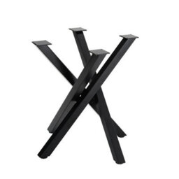 "28"" Metal Coffee Table Legs X Shaped Industrial Dining Table Desk Leg Heavy Duty" - thumbnail 6