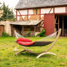 Amazonas The Fat Padded Hammock & Wooden Stand Set - Red - thumbnail 5