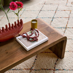 Sweeek - Rectangular Coffee Table Solid Acacia Wood Walnut 100X50X40 Cm - Dana - thumbnail 5