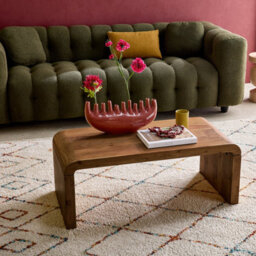 Sweeek - Rectangular Coffee Table Solid Acacia Wood Walnut 100X50X40 Cm - Dana - thumbnail 4