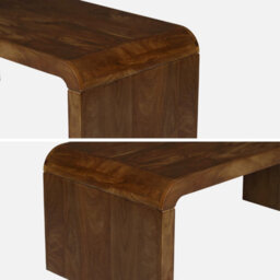 Sweeek - Rectangular Coffee Table Solid Acacia Wood Walnut 100X50X40 Cm - Dana - thumbnail 3
