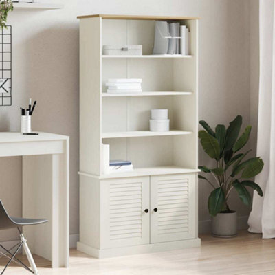 Vidaxl Bookcase Vigo White 85X35X170 Cm Solid Wood Pine - image 1