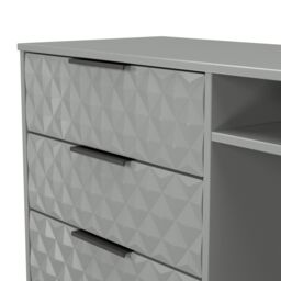 Anzio Matt Dusk Grey Tv Stand With 2 Shelves & 3 Drawers, (H)74.2Cm X (W)96.8Cm X (D)39.2Cm - thumbnail 5