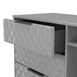 Anzio Matt Dusk Grey Tv Stand With 2 Shelves & 3 Drawers, (H)74.2Cm X (W)96.8Cm X (D)39.2Cm - thumbnail 6