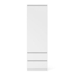 Arte Maja 60Cm Tall Cabinet - White, Bright Slimline Cabinet With Shelves And Drawers - thumbnail 3