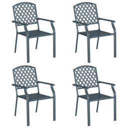 Walplus Chair 4 Pcs Anthracite 56 X 65 X 89Cm Steel - thumbnail 2