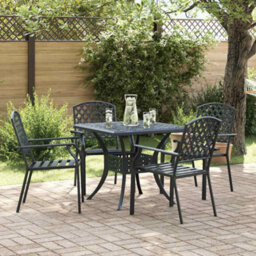 Walplus Chair 4 Pcs Anthracite 56 X 65 X 89Cm Steel - thumbnail 1