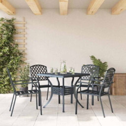 Walplus Chair 4 Pcs Anthracite 56 X 65 X 89Cm Steel - thumbnail 3