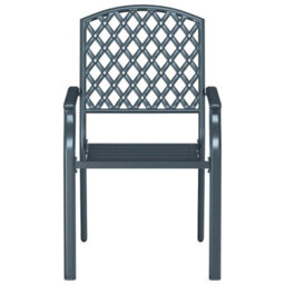 Walplus Chair 4 Pcs Anthracite 56 X 65 X 89Cm Steel - thumbnail 5