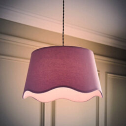 Valuelights Mabel Large Lilac Scallop Edge Linen Lamp Shade And Bulb (D)45Cm - thumbnail 3