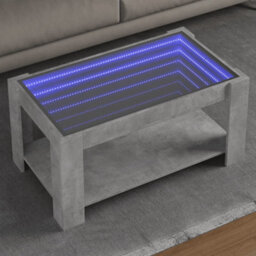 Berkfield Coffee Table With Led Concrete Grey 93X53X45 Cm Engineered Wood - thumbnail 1