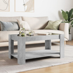 Berkfield Coffee Table With Led Concrete Grey 93X53X45 Cm Engineered Wood - thumbnail 4