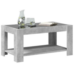 Berkfield Coffee Table With Led Concrete Grey 93X53X45 Cm Engineered Wood - thumbnail 5