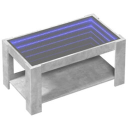 Berkfield Coffee Table With Led Concrete Grey 93X53X45 Cm Engineered Wood - thumbnail 3