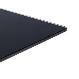 Furniture in Fashion Jet Small Black Glass Dining Table With Chrome Supports - thumbnail 7