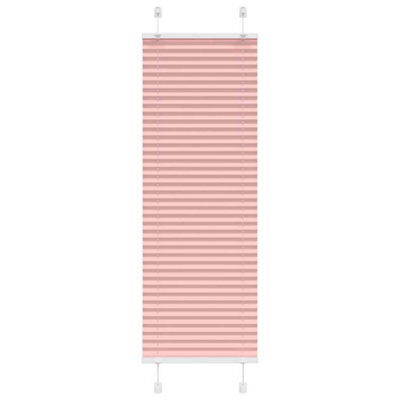 Berkfield Pleated Blind Pink 50X100 Cm Fabric Width 49.4 Cm Polyester - image 1