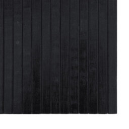 Berkfield Rug Rectangular Black 70X400 Cm Bamboo - thumbnail 6