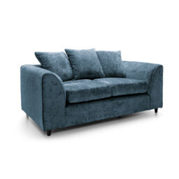 Abakus Direct Harriet Crushed Chenille 2 Seater Sofa In  Dark Blue - thumbnail 2