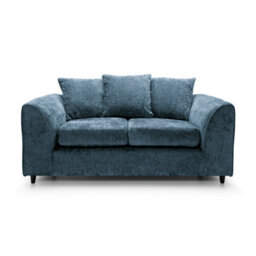Abakus Direct Harriet Crushed Chenille 2 Seater Sofa In  Dark Blue - thumbnail 1