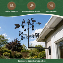 Garden Market Place Weathervane - Deer Steel Weathervane With Ground Spike And Wall Fixing. - thumbnail 7