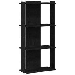 Berkfield Elegant Bookcase 3-Tier Black 60X30X120 Cm Engineered Wood