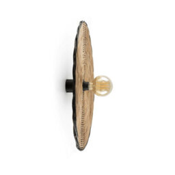 Luminosa Lighting Luminosa Costas 600 H70 Black, Rattan Wall / Ceiling Lamp - thumbnail 1