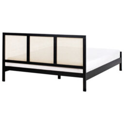 Beliani Bed Pine Wood Salernas 180 X 200 Cm (Eu Super King) Black - thumbnail 5
