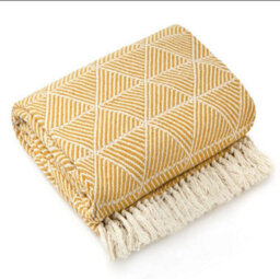 Geo Diamond Collection Recycled Cotton Throw - thumbnail 1