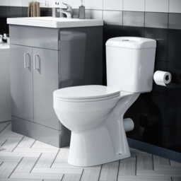 Nes Home 600mm Basin Grey Vanity & Wc Toilet Pan - thumbnail 2