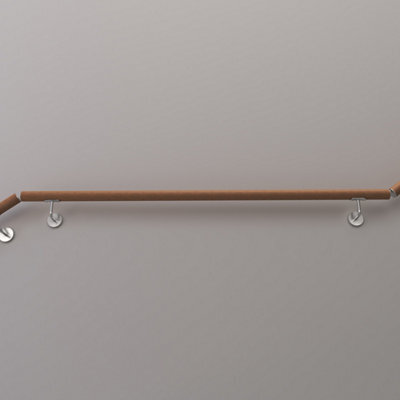 AVER-GROWTH 180Cm 304 Stainless Steel Wall-Mounted Handrail Kit, Connectable, Brown - image 1
