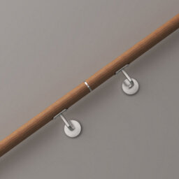AVER-GROWTH 180Cm 304 Stainless Steel Wall-Mounted Handrail Kit, Connectable, Brown - thumbnail 3