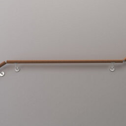 AVER-GROWTH 180Cm 304 Stainless Steel Wall-Mounted Handrail Kit, Connectable, Brown - thumbnail 1