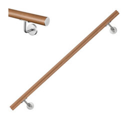 AVER-GROWTH 180Cm 304 Stainless Steel Wall-Mounted Handrail Kit, Connectable, Brown - thumbnail 8