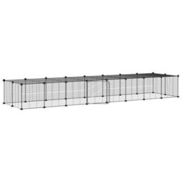 Walplus 36-Panel Pet Cage With Door Black 35X35 Cm Steel - thumbnail 2