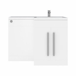 Rinse Bathrooms 1100mm Rh Vanity Unit With Basin And Back To Wall Unit Bathroom Storage Unit Free Standing White Painting - thumbnail 4
