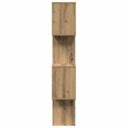 Berkfield Durable Room Divider Bookcase 4-Tier Artisan Oak 70X24X129 Cm Engineered Wood - thumbnail 6