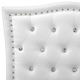 Beliani Bed Faux Leather Metz 180 X 200 Cm (Eu Super King) White - thumbnail 7