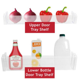 Spares2Go Lower Upper Door Bottle Shelf Set For Cda Bc2763/0 Bk2963Fa/0 Bk3163/0 Bk3163Fa/0 Fridge - thumbnail 3