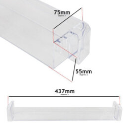 Spares2Go Lower Upper Door Bottle Shelf Set For Cda Bc2763/0 Bk2963Fa/0 Bk3163/0 Bk3163Fa/0 Fridge - thumbnail 6