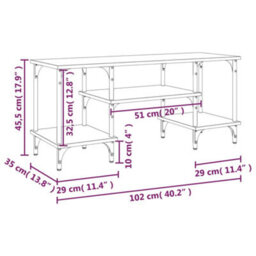 Walplus Tv Cabinet Smoked Oak 102X35X45.5 Cm Engineered Wood - thumbnail 9