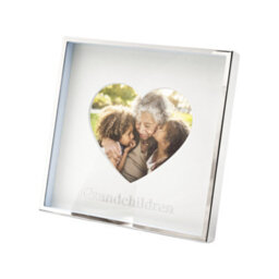 Happy Homewares Nickel Grandchildren 4X4 Heart Frame With Silver Foil - thumbnail 2