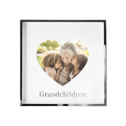 Happy Homewares Nickel Grandchildren 4X4 Heart Frame With Silver Foil - thumbnail 3
